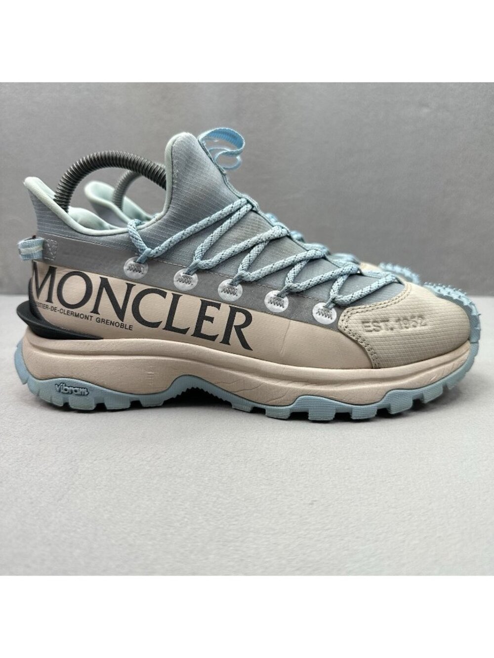 Moncler Trailgrip Lite 2 Womens Size 8 (EU 38) Shoes Off-White Blue Running